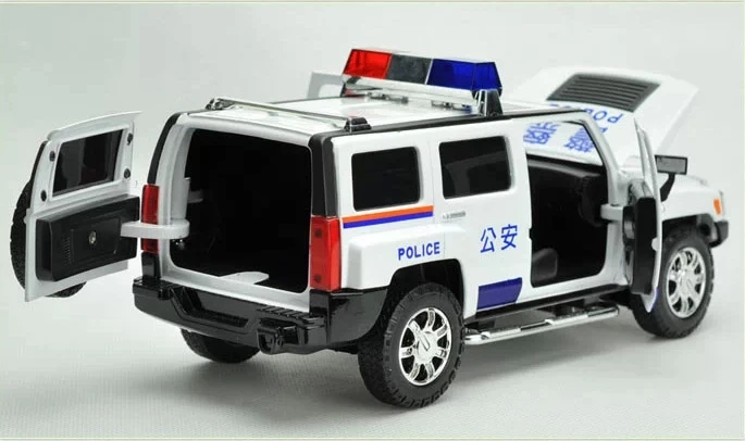124 Alloy Diecast Police Car Model For Hummer  H3-6