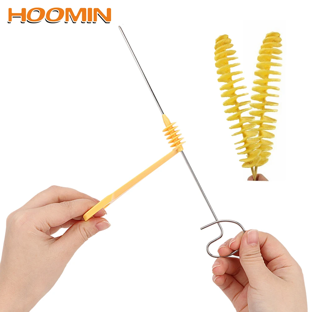 

HOOMIN Potato Spiral Cutter DIY Manual Kitchen Tools Creative Rotato Potato Slicer Cutter Twisted Tornado Cooking Tools