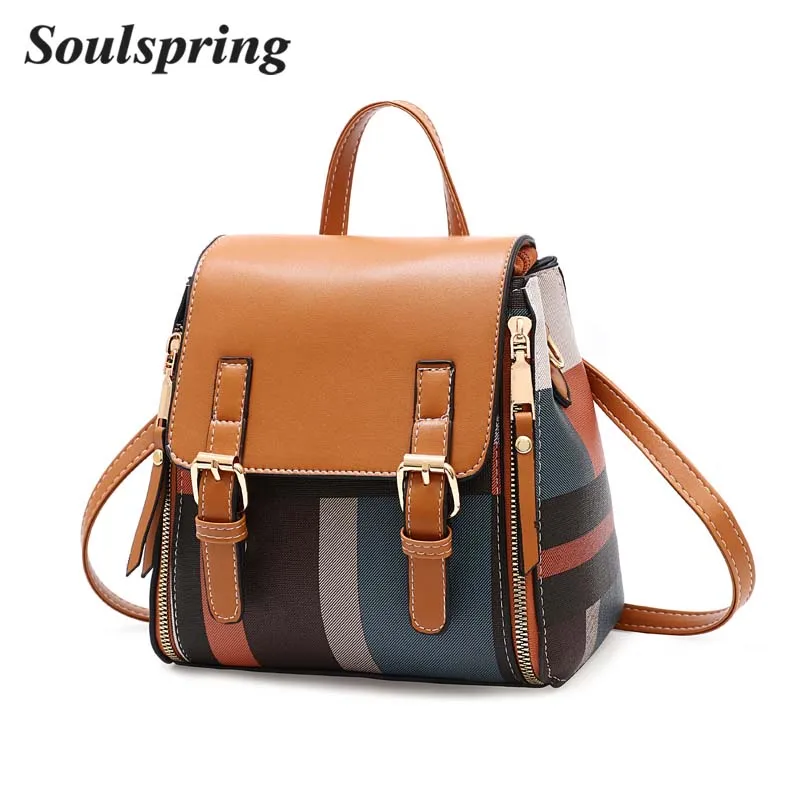 

2019 Women Backpack For School Leather Bag For College Simple Design Women Casual Daypacks Mochila Female Small Shoulder Bag Sac