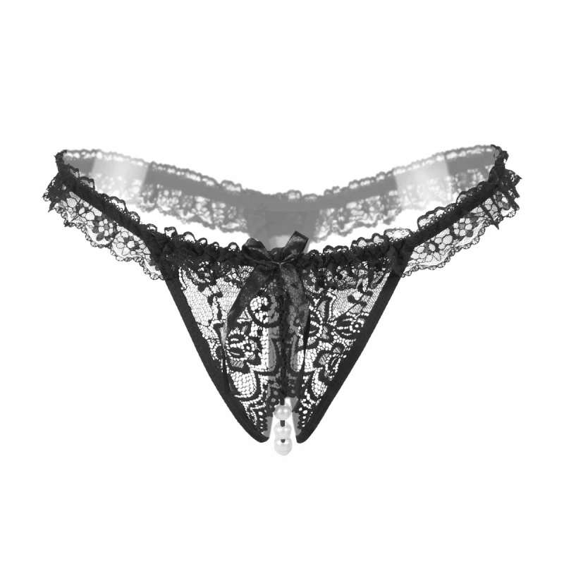 Нижнее бельё для девочек женщин стринги пикантные Crotchless нижнее белье кружево