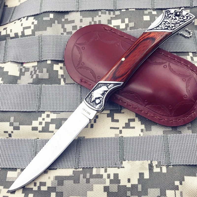 

9" EDC Fixed Blade Knife 440C Blade Tactical Pocket Knife Camping Survival Tools Hunting Knives Never Fade Multicolour Tool