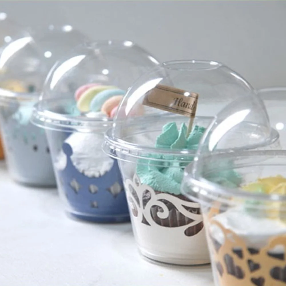 Wholesale 50pcs high quality Clear Plastic Cupcake ... Wholesale 50pcs high quality Clear Plastic Cupcake ...