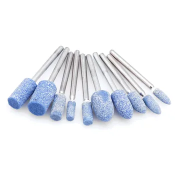 

10PCS/Set Blue 1/8 " Abrasive Polishing Mounted Stone Rotary Tool Grinding Wheel Drop shipping High Quality