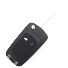 HKCYSEA 2 Button Replacement Flip Folding Remote Key Fob Case Shell For Chevrolet Epica with Logo