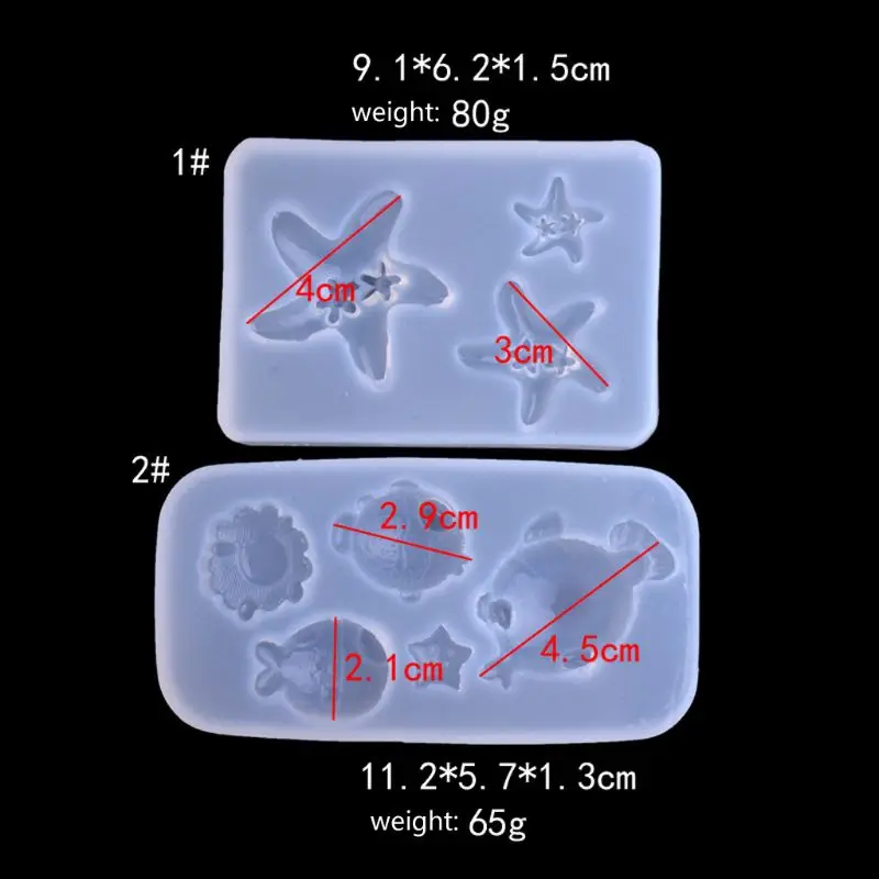 Мультяшная Морская звезда, рыбка, формочка для силиконовой Подвески полимерный литой инструмент для ювелирных изделий
