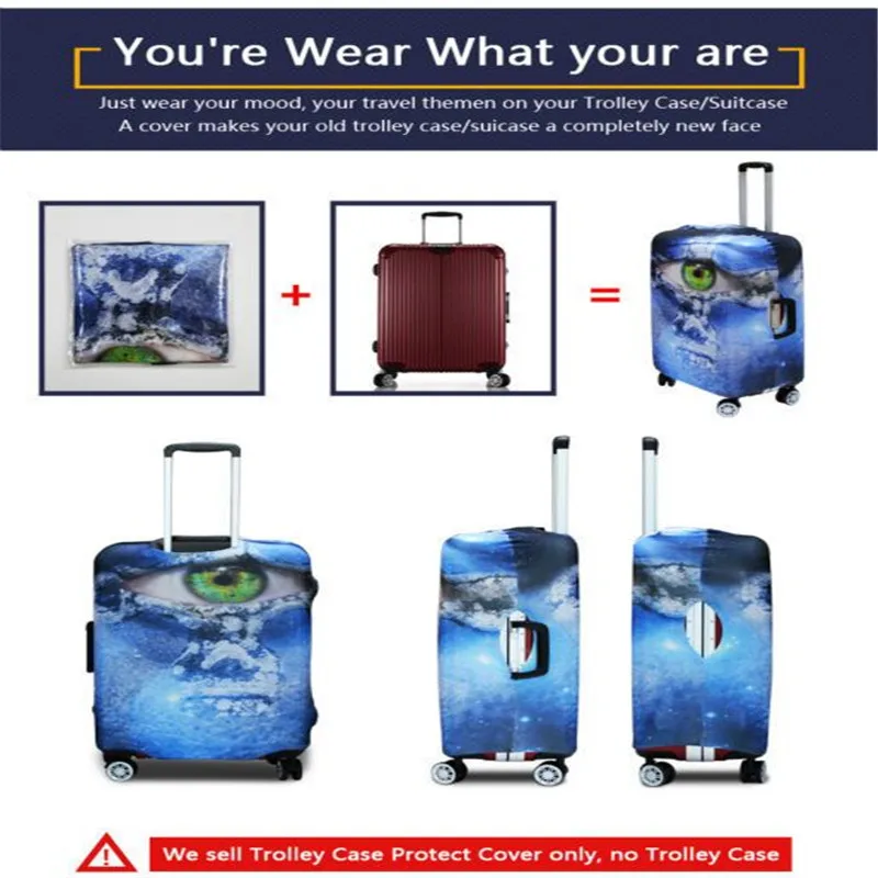 ELVISWORDS Cartoon Book Movie Print Luggage Cover Dustproof Suitcase Bags New Luggage ID Name Tags Customized Travel Accessories ELVISWORDS Cartoon Book Movie Print Luggage Cover Dustproof Suitcase Bags New Luggage ID Name Tags Customized Travel Accessories