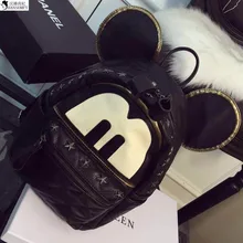 HANSOMFY MIKKOSHOP Cute Backpack Fashion Metal Rivet Spring Mickey Head Bag