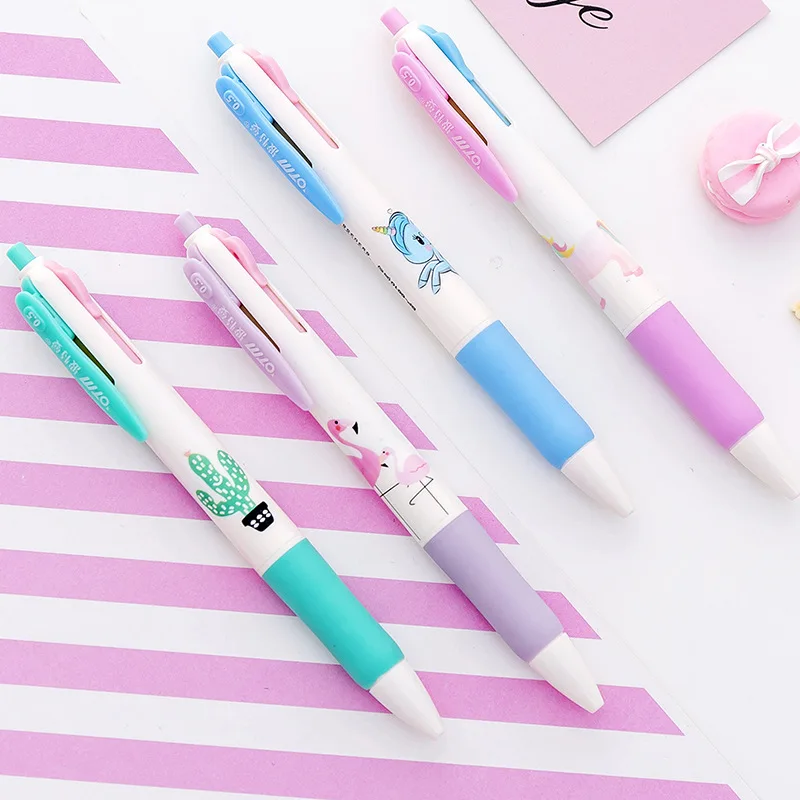 1 шт в виде единорога из мультфильма милые 4 цвета шариковая ручка