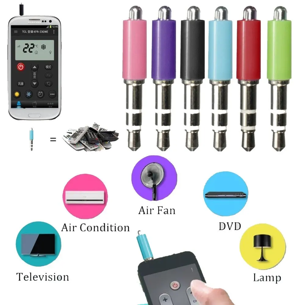 

1pcs New Portable RF Remote Control Extender Smartphone 3.5mm Universal Dust Plug For Air Conditioner TV DVD Projector Wholesale