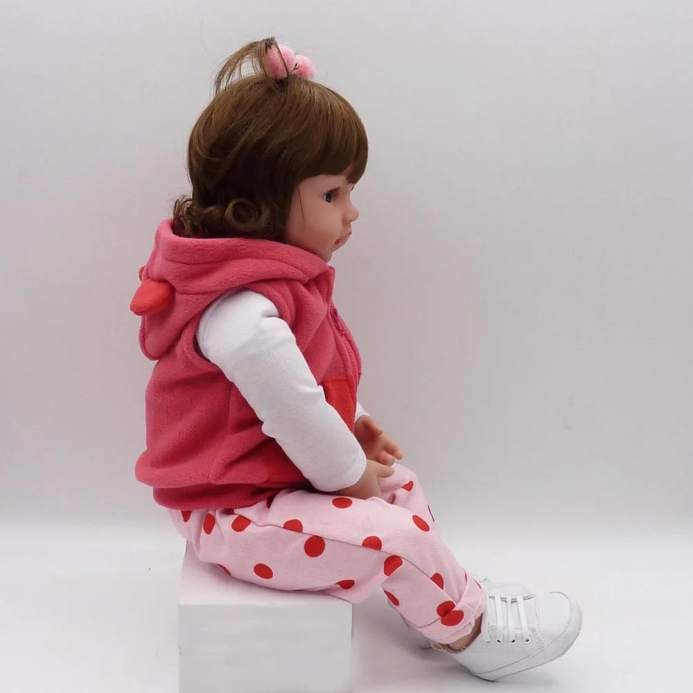 NPKDOLL 47cm/57cm Baby Reborn Doll Silicone Adorable Menina Boneca Bebe Lifelike Real Girl Doll Reborn Birthday Christmas Gift