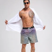 WD808 красочные художественные картины пляжные шорты трусы Лето Новая мужская одежда для плавания Sunga каникулы шорты для активного отдыха купальный костюм