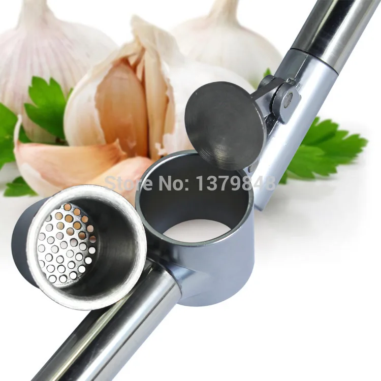 

Stainless Steel Garlic Press Crusher Mincer Garlic Twist Masher Squeezer Garlic Juicer Kitchen Tool