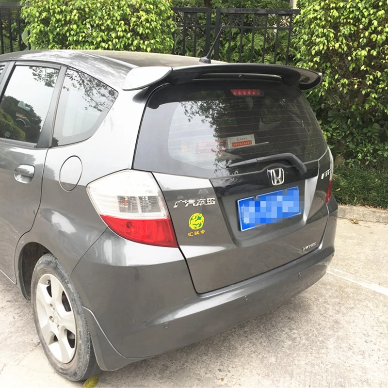 For Honda Jazz Fit Spoiler High Quality ABS Material Car Rear Wing