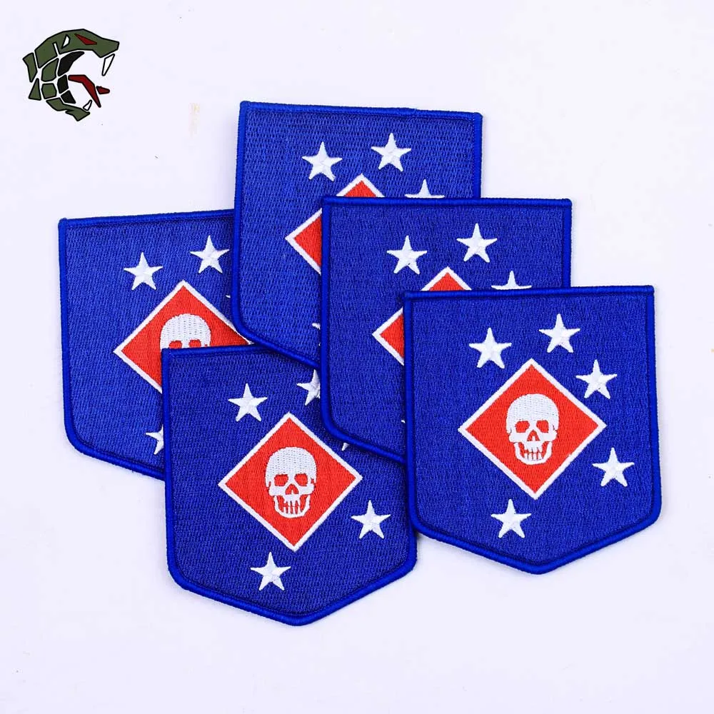 BLUE No Sword 5PC TSNK военные энтузиасты вышивка патч армейский Тактический Boost боевой знак "ODA/USMC/MARSOC" Armlet - Цвет: BLUE No Sword 5PC