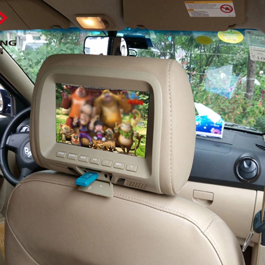 2016 brand new 7 inch MP5 LCD Car headrest monitor display screen high