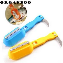 Распродажа! горячая кухонный инструмент пластик и для чистки нержавеющей стали нож для разделки рыбы нож для очистки рыбы машина для отделения чешуи рыбы