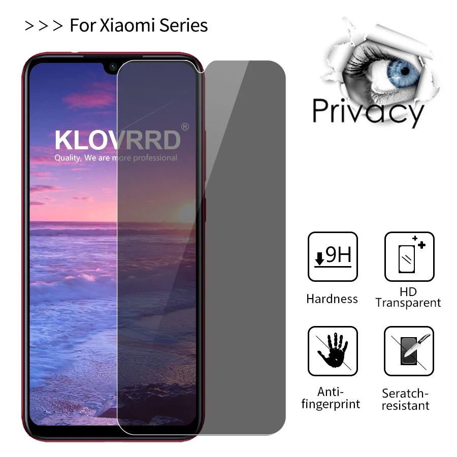 9H антишпионское закаленное стекло для защиты экрана Xiaomi Redmi Note 7 Pro стеклянная