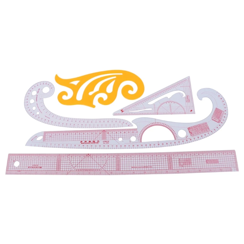 

5pcs Pro Sewing French Curve Ruler Measure Sewing Dressmaking Tailor Craft Leathercraft Tool Sets Hand Craft Item