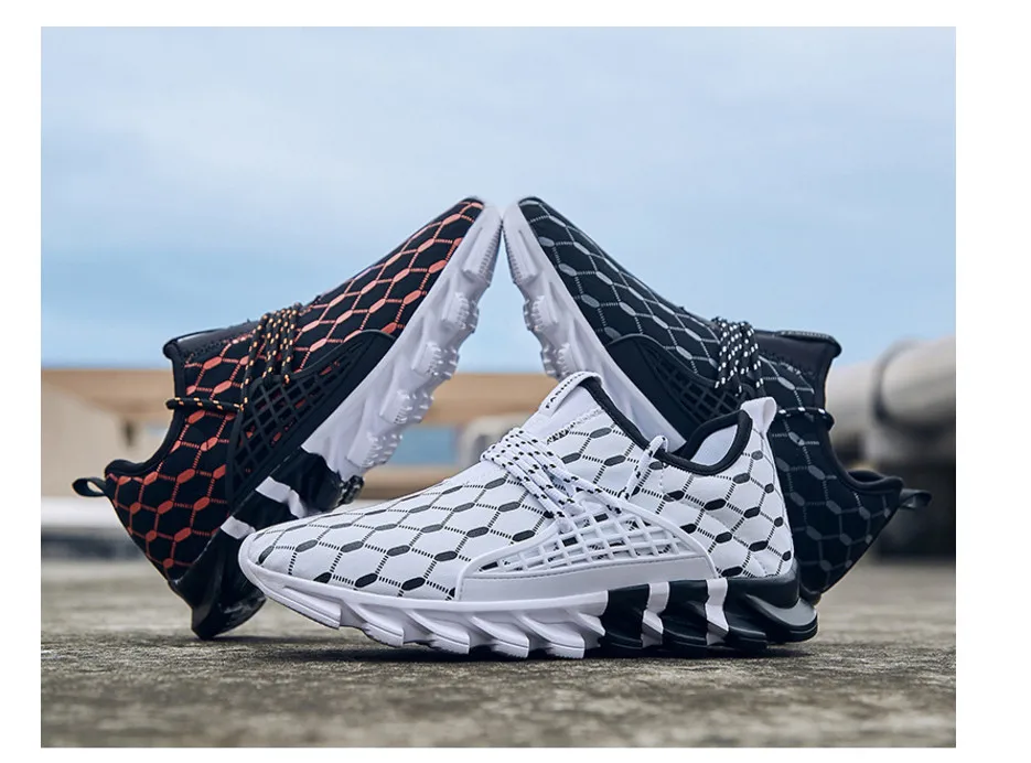 

2019 new running shoes lace mesh casual shoes men's lightweight breathable sports shoes authentic wholesale