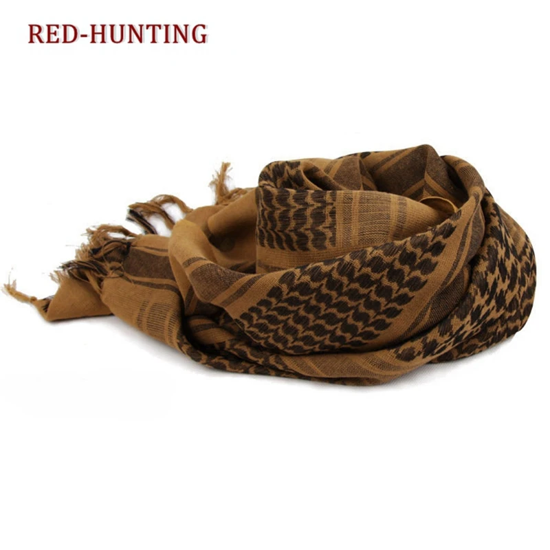 

Military Shemagh Tactical Desert Arab Scarf 110*110cm Unisex Winter Keffiyeh Windproof Thick Muslim Scarves