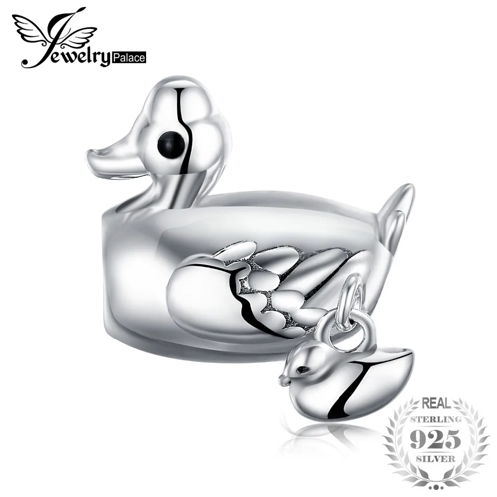 

JewelryPalace 925 Sterling Silver Rubber Duck Family Charm Beads Fit Bracelets For Women As Beautiful Gifts New Hot Sale