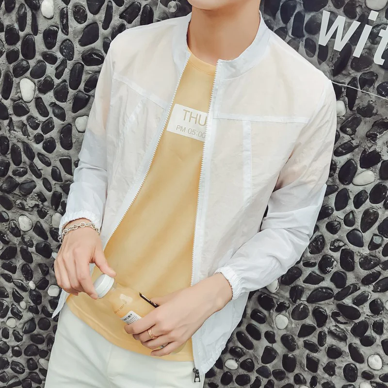 Мужская повседневная куртка с воротником стойкой однотонная Свободная большого