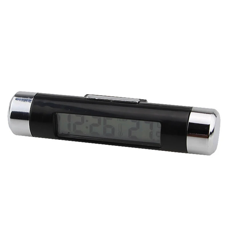 

2 In 1 Car Vehicle LCD Digital Backlight Automotive Thermometer Clock Calendar Display Car Air Vent Outlet Clip-on Clock