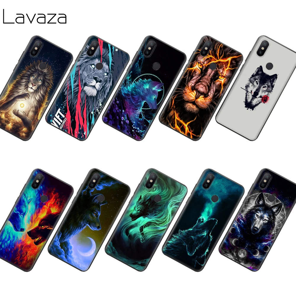 Чехол Lavaza из ТПУ с изображением животных льва волка для Xiaomi MI Redmi Poco X2 K30 Note 8T 10 6 8 9