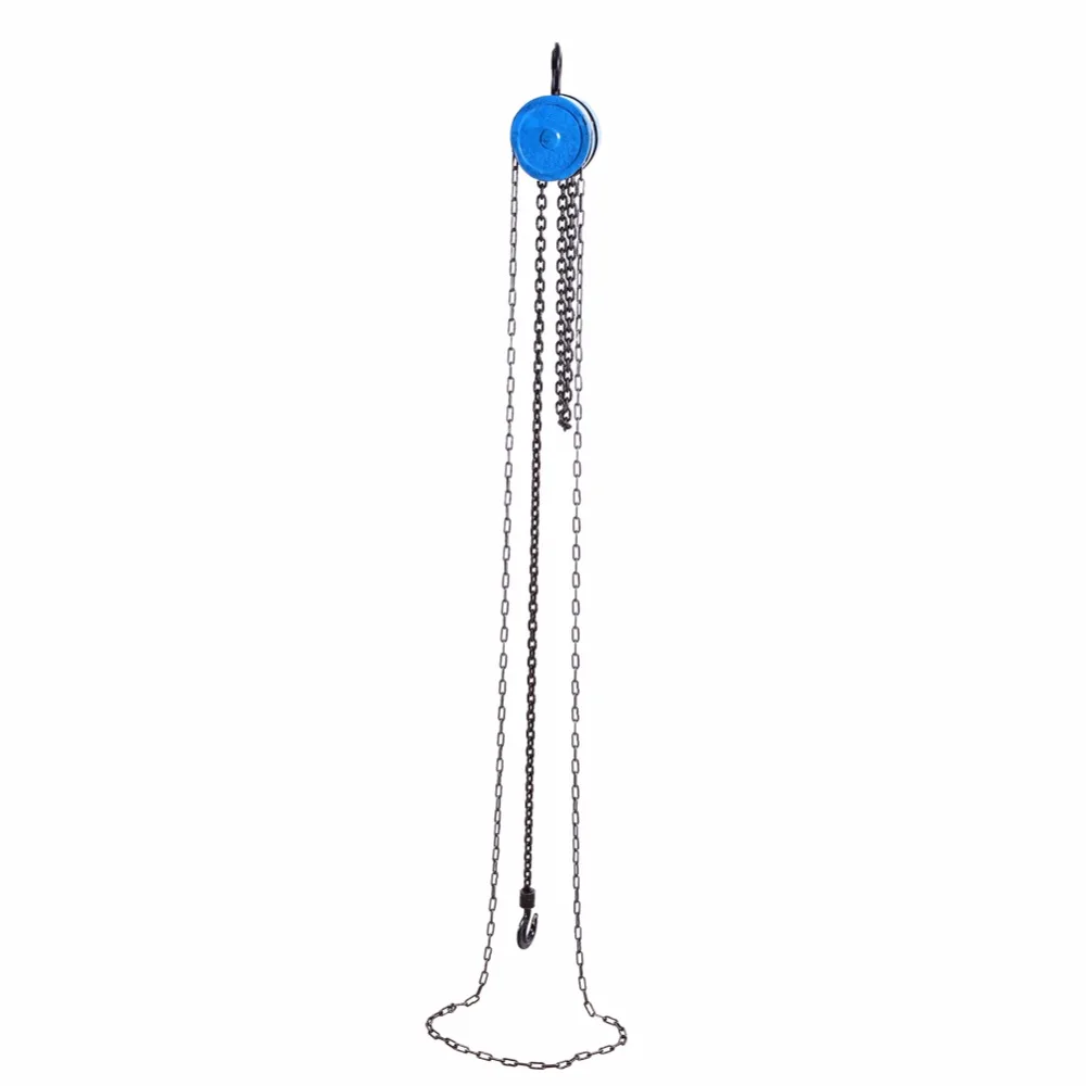 

1000kg Pulley Chain Block Chain Hoist Cable Hand Control Pulley Crane 3-6m Manual Block Lift Pulley Lifting