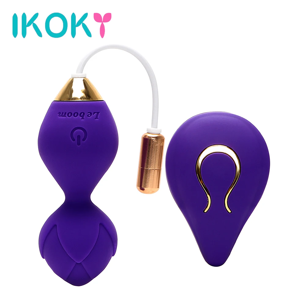 Вибратор IKOKY с шариком Кегеля интимные игрушки для женщин упражнения вагинальный