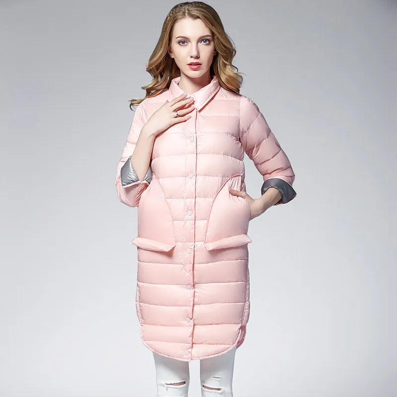 Chemise Coréenne De red Survêtement La Col Plus Black Manteau green Poche Parkas Le D'hiver Grande Femmes Bas Vers Veste Taille Lq359 pink Vêtements Mode Long khaki pxaq4rwvp