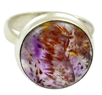 

Lovegem Genuine Cacoxnite 925 Sterling Silver,Size :7.75, AR3348