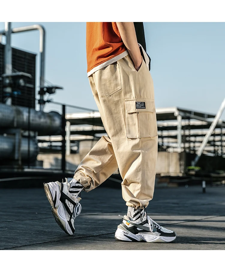 Una Reta Hip Hop Man Pants New Fashion Streetwear Joggers Trousers Casual Foot mouth drawstring design Pants Mens Sweatpants