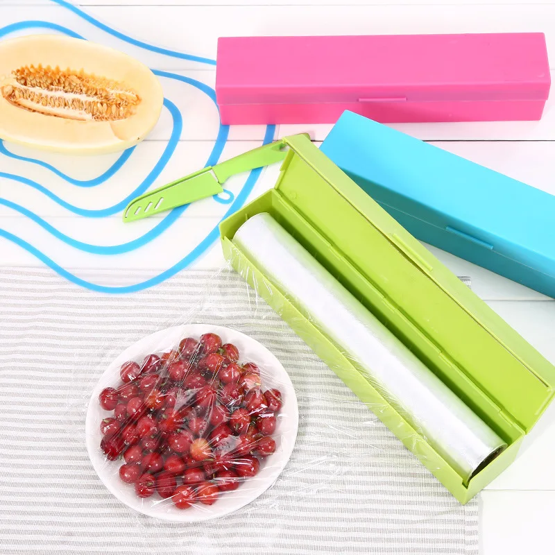 

Food Plastic Wrap Dispenser Preservative Film Cutter Stainless Steel Blade Kitchen Storage Tool Accessories