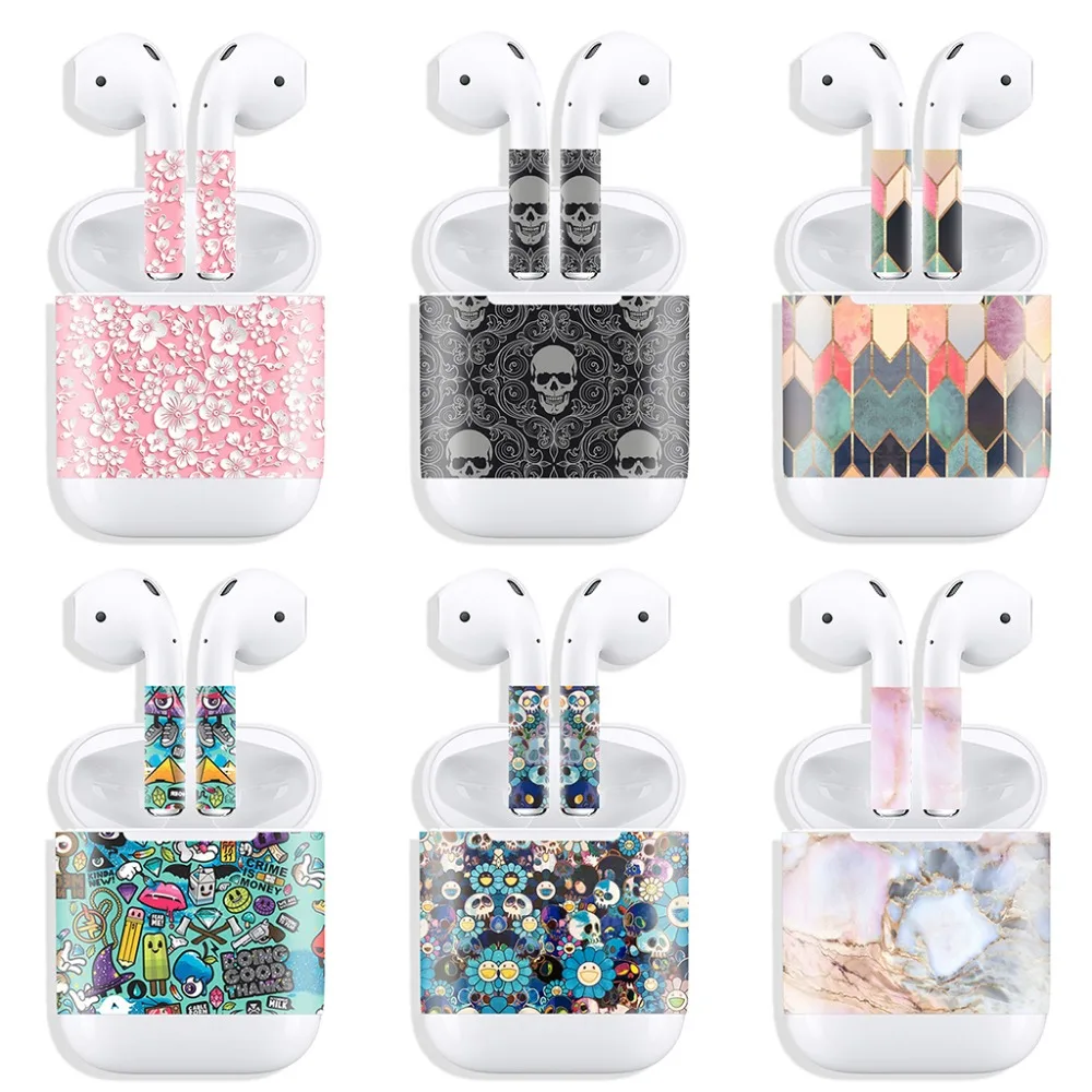 1 Set Protective Vinyl Sticker Earphone Charging Box Adhesive Decal