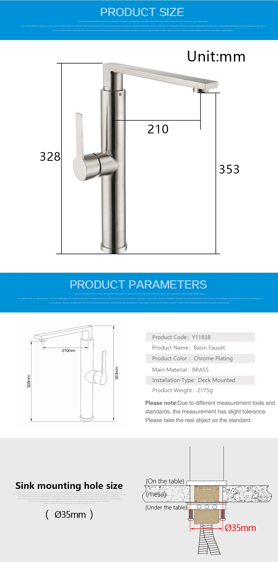 Gappo высокий смеситель для умывальника из нержавеющей стали Смесители ...