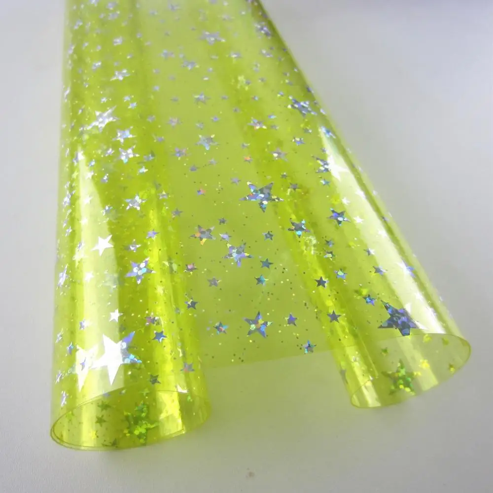 30 см x 120 см блестящая Порошковая звезда ПВХ Прозрачная ПВХ ткань блестящая виниловая ткань ПВХ блестки для сумки Луки BH426