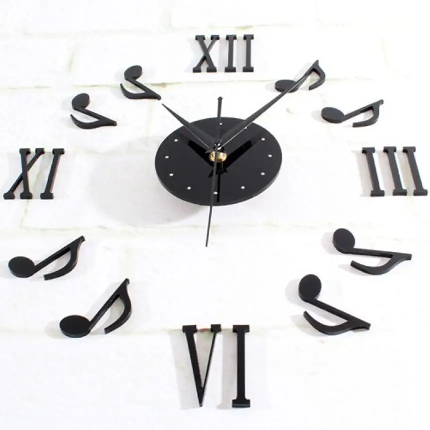 

1PC Music Notation Combination Decoration Stickers Wall DIY 3D Clock august15