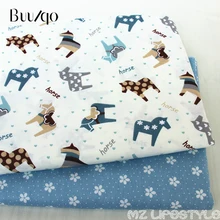 Buulqo хлопчатобумажная ткань с рисунком лошади хлопок саржа хлопок хлопок ткань постельные принадлежности ткани детские ткани