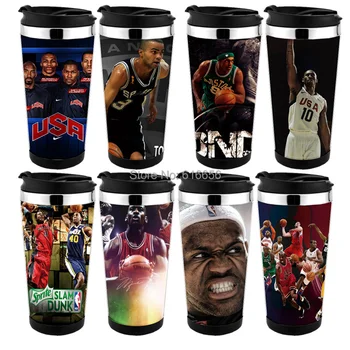 

free shiping 450ml travel mug Kobe Bean Bryant Cox and the other stars mug,lots of pics for you with new cap easy for drink