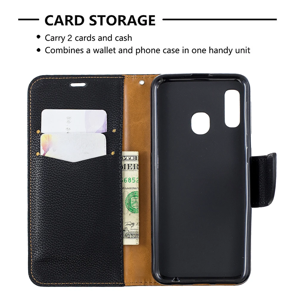 For Samsung Galaxy A20E Case Flip PU Leather Magnetic Closure Full Protection Book Wallet with Card Slots Stand A20E Phone Case