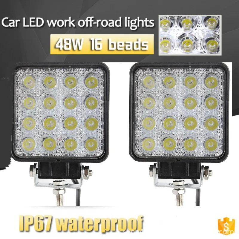 

Waterproof 4inch 10cm 18W 27W 48W Offroad Car 4WD Truck Tractor Boat Trailer 4x4 SUV ATV 12V Spot Flood LED Light Bar Work Light