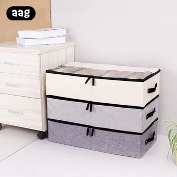 

Foldable Shoes Storage Box Underwear Bra Socks Organizer Wardrobe Closet Container Zipper Dustproof Home Sundries Storage Boxes