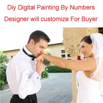 

Fast Private Customize For Wedding Family Pet Photo Digital Oil Painting By Numbers With Frame Frameless Art Coloring By Numbers
