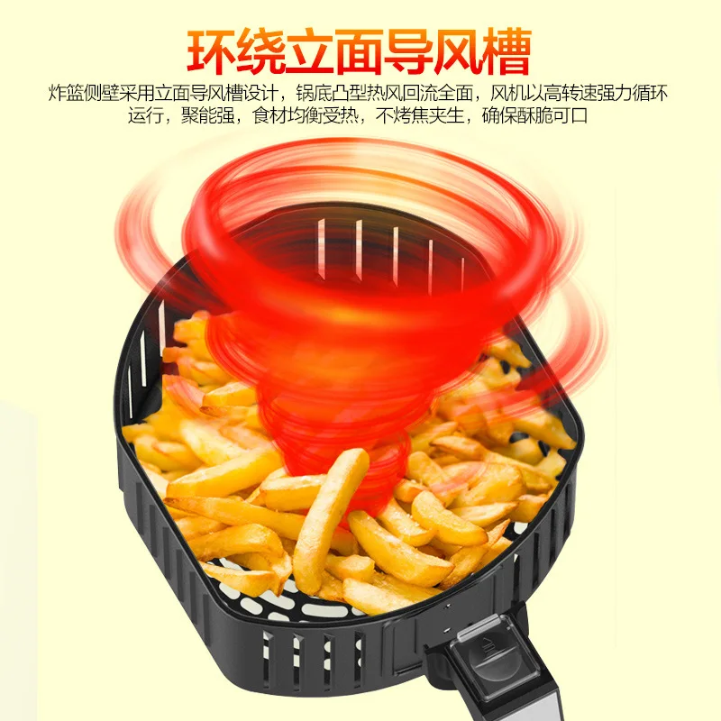  KZ-J2500 Smokeless No Oil Electric Deep Air Fryers Chips Fried Machine Air Fryer 2.5L Stainless Ste - 32974980680