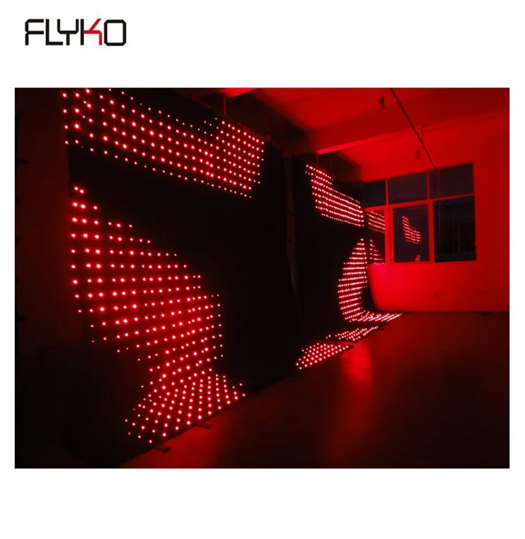 Flyko сценический настраиваемый размер led P120MM 4 M на 8 M dJ Гибкая панель шоу led dj фон