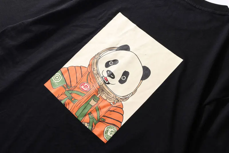 GONTHWID пространство панда печати футболки модные летние хип хоп Повседневная Уличная футболки для мужчин Harajuku топы с короткими рукавами мужской Swag