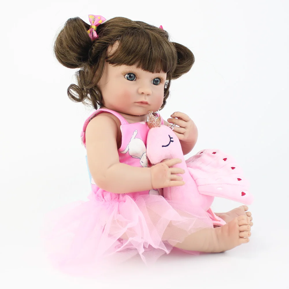 40 см полный корпус мягкий силиконовый винил Reborn Baby Doll игрушка 15 дюймов принцесса мини девочка младенцы кукла подарок на день рождения игровой дом Купание игрушка