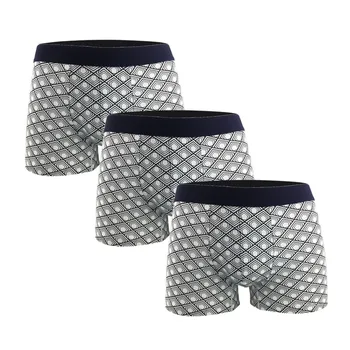 

Premium Cotton Sexy Business Style Boxershorts Plaid Men Underwear Breathable Underpants cuecas masculina boxers calzoncillos