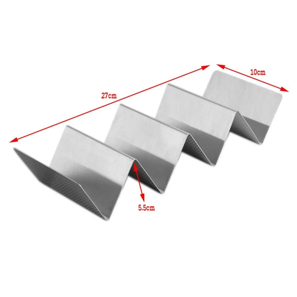 Удобная шикарная волнистая форма из нержавеющей стали держатели Тако Мексиканская стойка для еды 2-4 решетчатая подставка